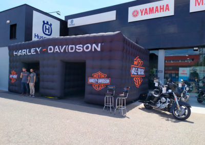Carpa hinchable cuadrada Harley Davidson