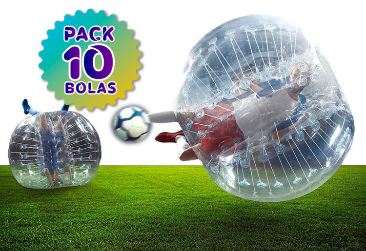 Pack 10 bolas futbol burbuja