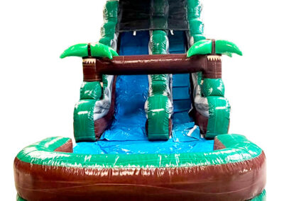 Tobogán palmeras con piscina