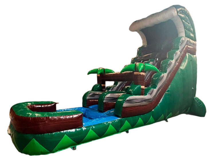Tobogán palmeras con piscina