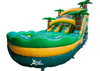 Tobogán palmeras con piscina